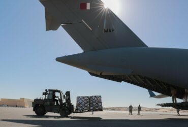 Qatari aircraft 24 tons aid palestinians gaza egypt qa