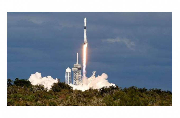 A Spacex Falcon 9 Rocket Launches Qatar’S Es’Hail 2 Communications Satellite From Launch Pad 39A At The Kennedy Space Centre