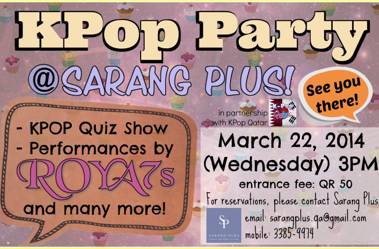 KPOP Party POSTER Final (2-26-14) with Kpop Qatar